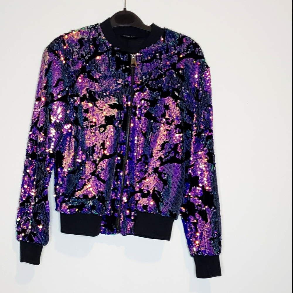 Sequined Topshop Bomber Jacket